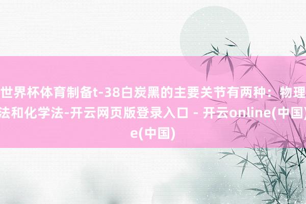 世界杯体育制备t-38白炭黑的主要关节有两种：物理法和化学法-开云网页版登录入口 - 开云online(中国)